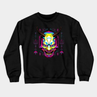 oni mask japanese mask Crewneck Sweatshirt